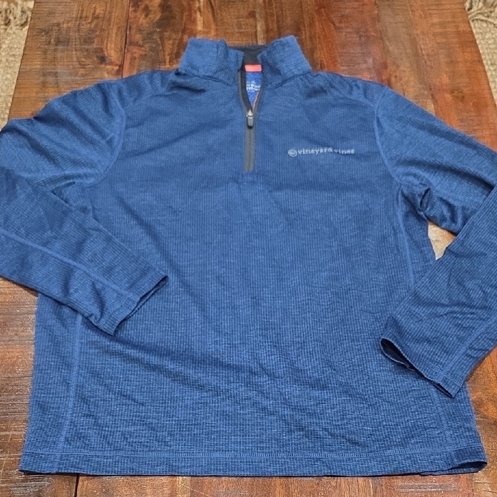Vineyard Vines Blue Quarter-Zip Pullover Size Small